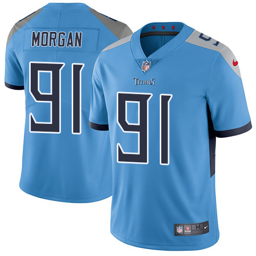 Nike Titans #91 Derrick Morgan Light Blue Team Color Men's Stitched NFL Vapor Untouchable Limited Jersey